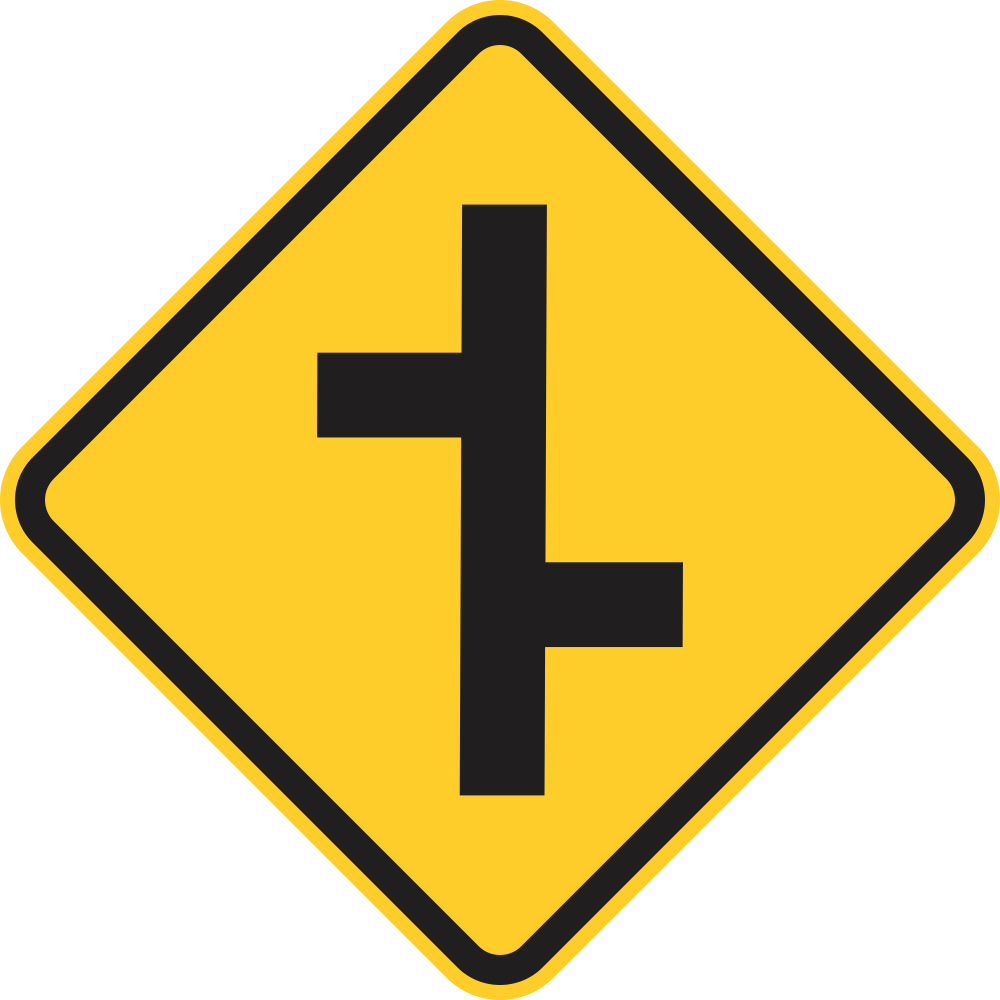 A-11b - Junções sucessivas contrárias primeira à direita A-11b - Junções sucessivas contrárias primeira à direita